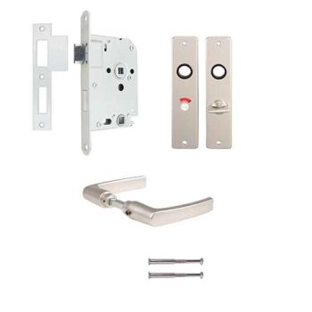 Toilet-badkamerslot met deurkrukken, complete set