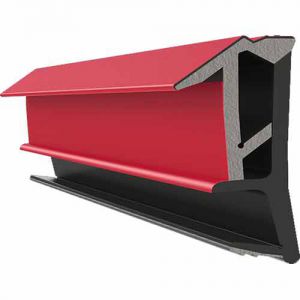 Kaderprofiel zwart met folie, type Deventer SPV15 F, rol a 100 meter